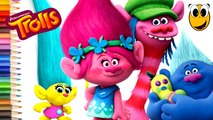 Coloring Pages Dreamworks TROLLS Coloring Book Videos for Children Rainbow Learning