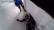 Enorme accident en patinage de vitesse sur glace !
