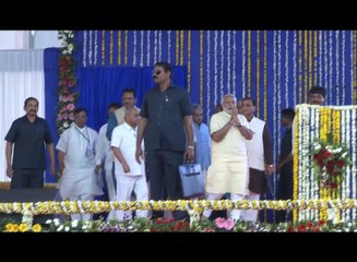 BHARUCH- BRIDGE LOKARPAN -HON PM-HON CM-SHRI NITINBHAI GADKARI- SHRI NITINBHI- SHRI MANSUKHBHAI-07-03-2017