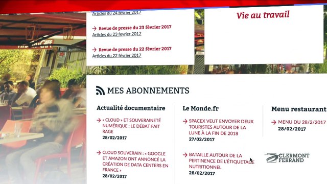 Nouvel intranet de Clermont-Ferrand