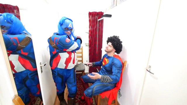 Mr Bean Cuts Superman's Hair! w_ Spiderman Frozen Elsa Toys Kids FUN Movie in Real Life-_9bZnaqTRCg