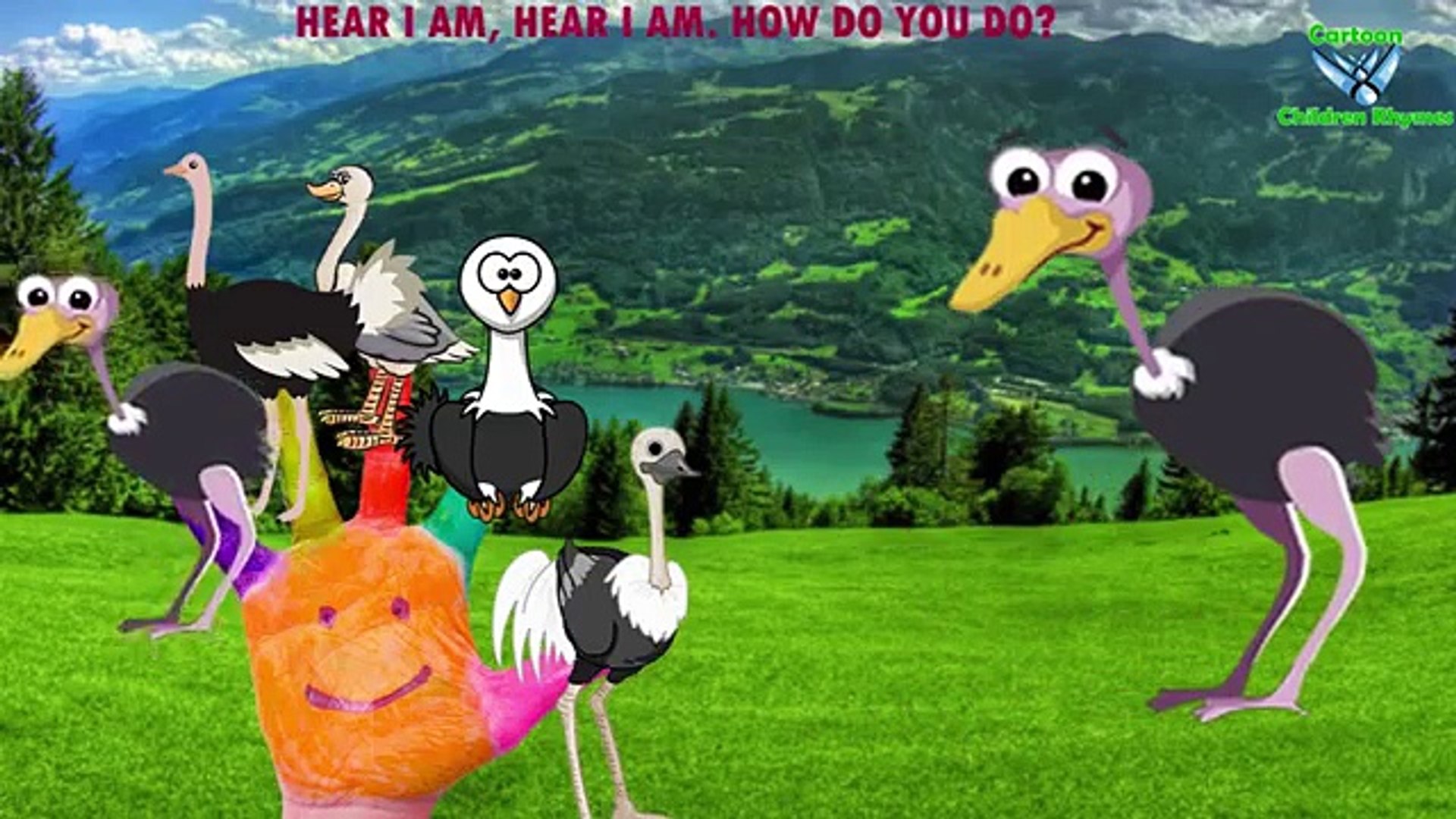 Finger Family Crazy Ostrich Family Nursery Rhymes For Kids