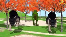 Spiderman Dinosaur Vs Gorilla Finger Family Surprise Eggs Wild Animals 3D Animation