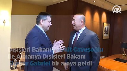 Mevlüt Çavuşoğlu ile Sigmar Gabriel bir araya geldi