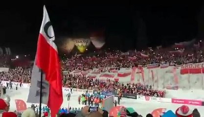 Polish national anthem sang by 60 thousand. fans