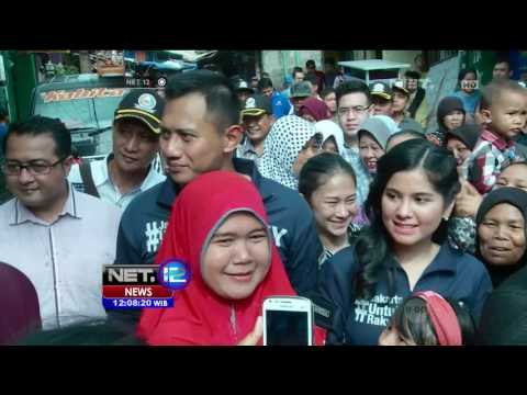 Bakal Calon Gubernur DKI jakarta, Agus Harimurti & Anies Baswedan Blusukan ke Pasar - NET 12