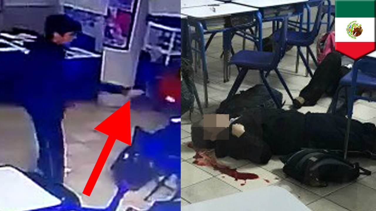멕시코의 한 학교에서, 학생이 집에서 가져온 총 난사, 결국 자살