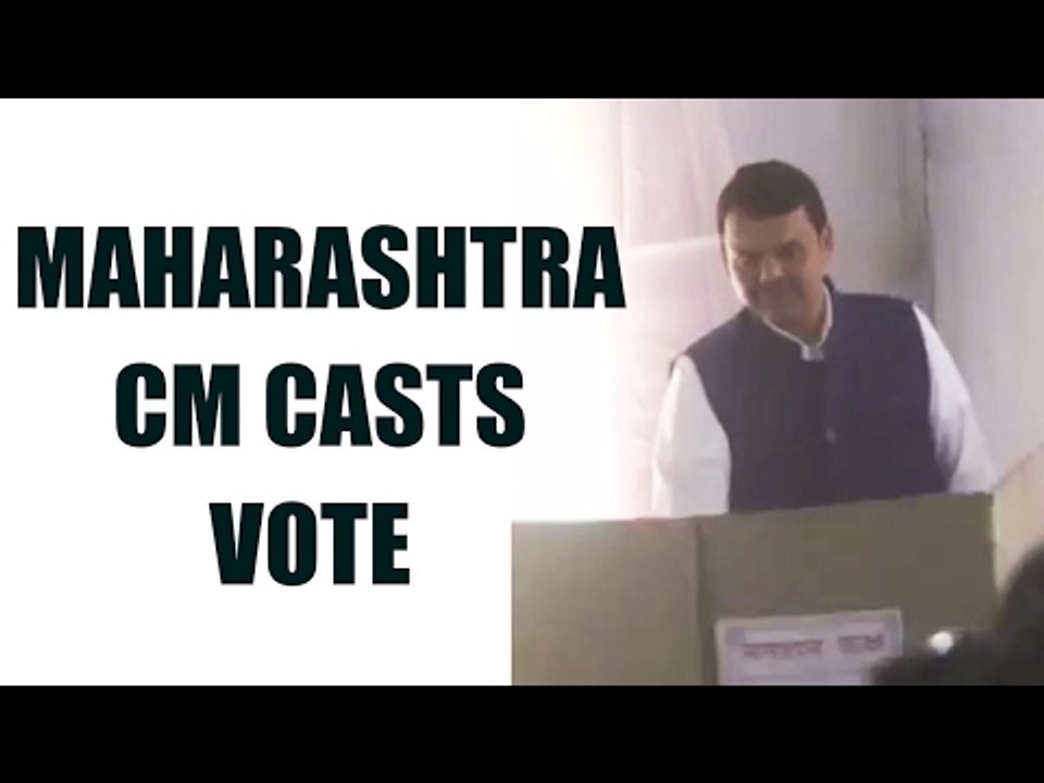 BMC Polls 2017: Maharashtra CM Fadnavis casts vote, appeals everyone to vote for change: Watch video