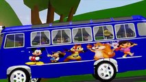 Mickey Mouse Cartoons 3D Wheels On The Bus Go Round And Round Nursery Rhymes Animated