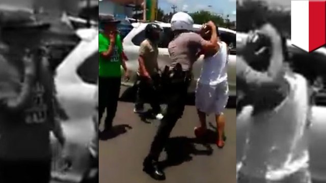 Cops caught on video joining angry mob in beating up drunk driver
