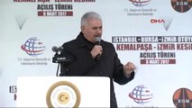Izmir Başbakan Binali Yıldırım Istanbul-Bursa- Izmir Otoyol Kesimi Açılış Töreni'nde Konuştu