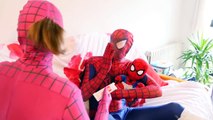 Spiderman Vampire vs Pink Spidergirl In Real Life! w/ Police vs Twins Aliens & Zombie! Fun