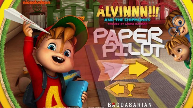 Alvin and The Chipmunks Paper Pilot Alvin and The Chipmunks Games