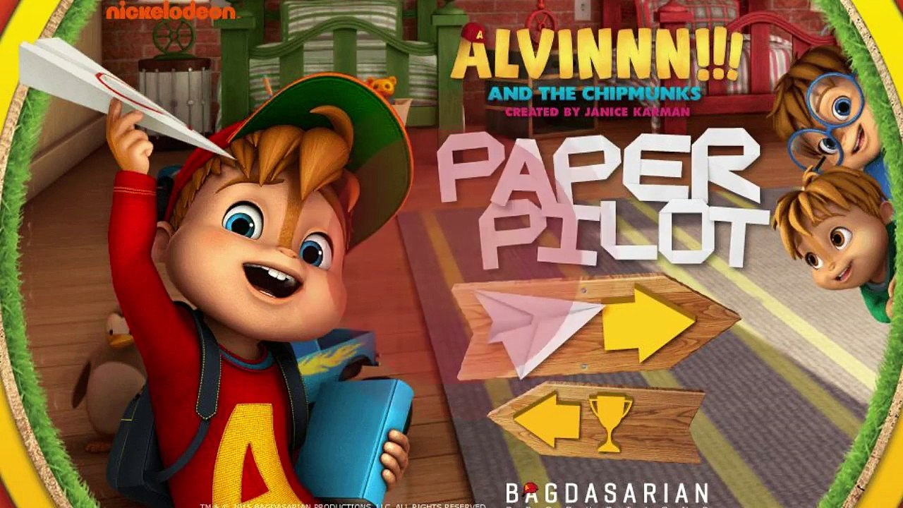 Alvin and The Chipmunks Paper Pilot Alvin and The Chipmunks Games