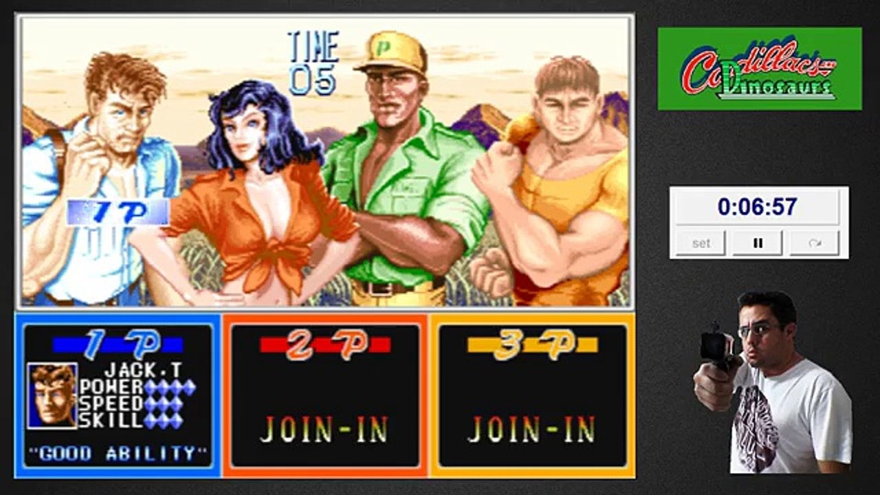 CADILLACS AND DINOSAURS - ARCADE - 7 MINUTOS DE JOGO
