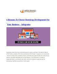 6 Reasons To Choose Bootstrap Development For Your Business – Infograins