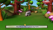 Rhinoceros Nursery Rhyme | Animal Rhymes | Nursery Rhymes With Lyrics | Nursery Rhymes 3D Animation