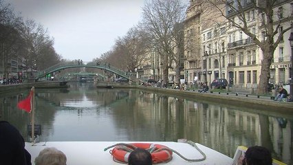 Cruise on the Saint-Martin Canal in Paris, France