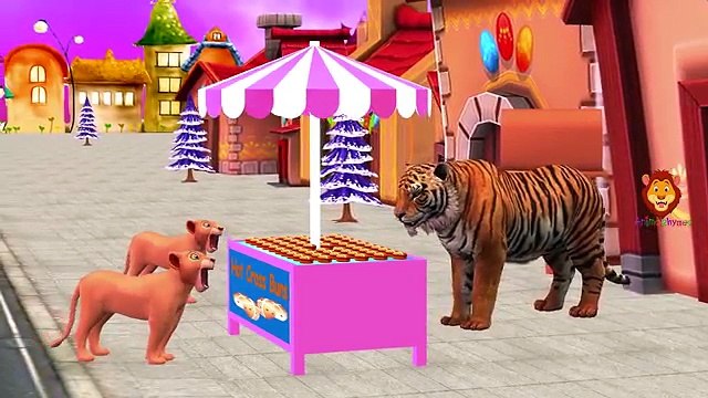 Elephant Singing Finger Family Nursery Rhymes And Tiger Singing Hot Cross Buns Rhymes For