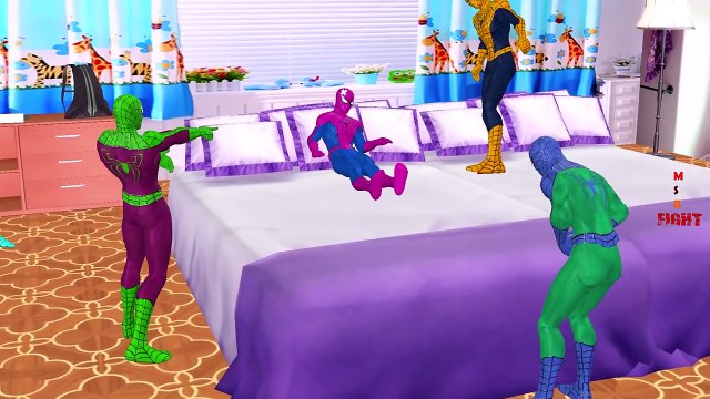 Colors Spiderman Vs Skeleton Monsters Finger Family | Hulk Joker Prank Frozen Elsa Funny S