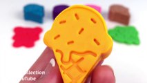 Learning Colours Video for Children Play-Doh Ice Cream with Cookie Cutters F