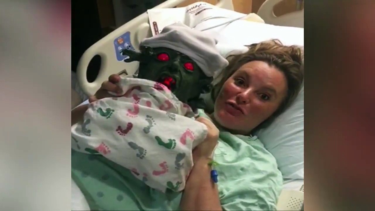 Faire une blague à l'infirmière qui vous aide à accoucher... Peur de sa vie