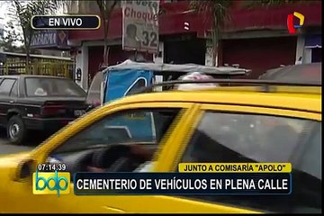 La Victoria: vehículos abandonados en exteriores de comisaría Apolo