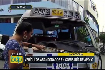 La Victoria: vehículos abandonados en exteriores de comisaría Apolo