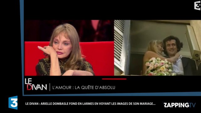 Arielle Dombasle en larmes face aux images de son mariage avec Bernard-Henri Lévy dans Le Divan (Vidéo)