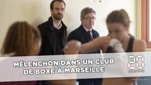 Jean-Luc Mélenchon assiste à un entrainement de boxe féminine à Marseille