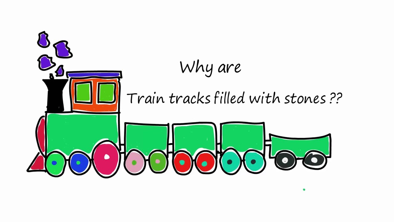 Why are Train tracks Filled with stones [Hindi]