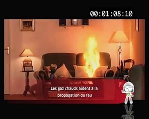 Vidéo simulation dun incendie domestique - Feu dans une maison