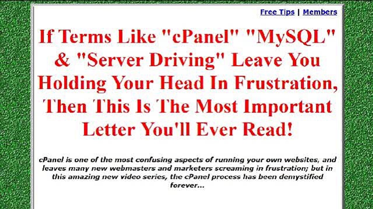 cPanel Basics Videos