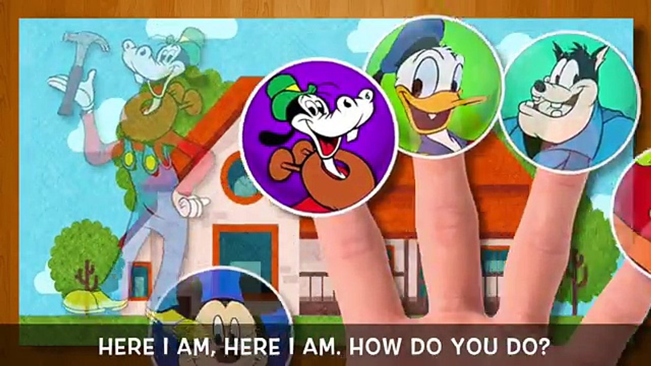 Policeman Mickey Mouse and Alive Drawings Daddy Finger Family Song!