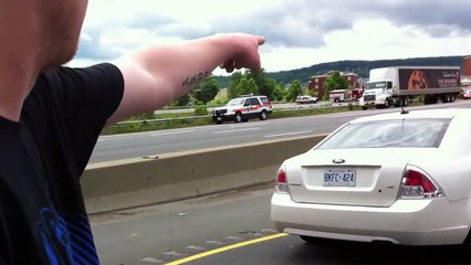 Helicopter landing on the HIGHWAY after car crash!!!! 1080P  Caugh on camera