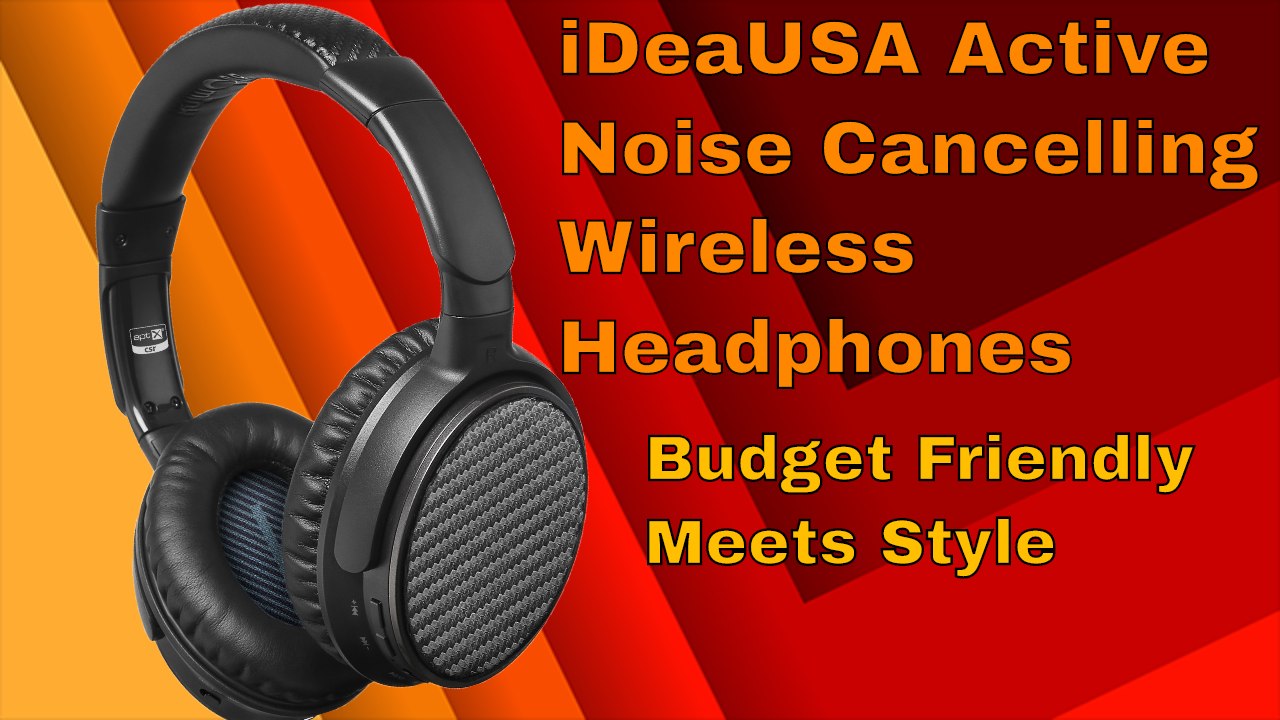 iDeaUSA Active Noise Cancelling Wireless Headphones