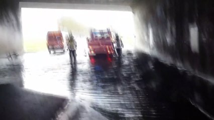 Dottignies: le tunnel de la RN58 inondé