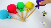 Learn Colors Play Doh Ice Cream Popsicle Elephant Bear Molds Fun & Creative
