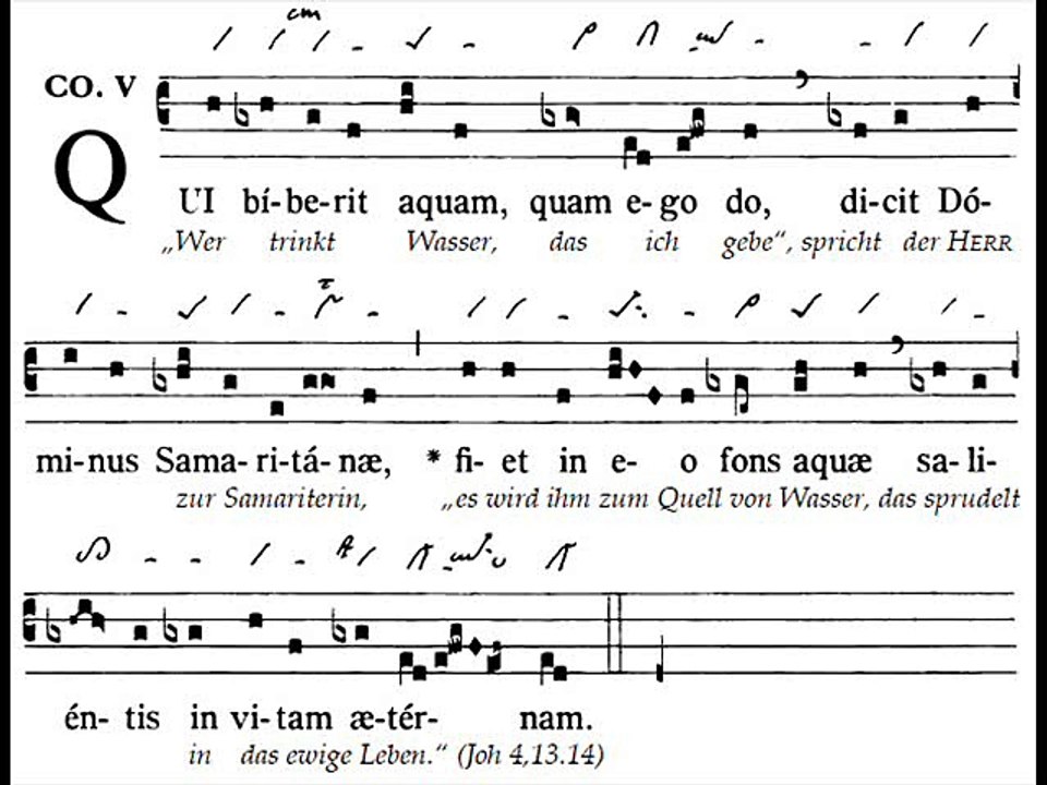 Communio Qui biberit, Dominica III Quadragesimae (3 Carême)