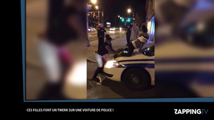 Twerk sexy de trois jeunes filles sur une voiture de police (vidéo)