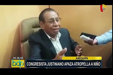 Arequipa: congresista Justiniano Apaza atropella a niño