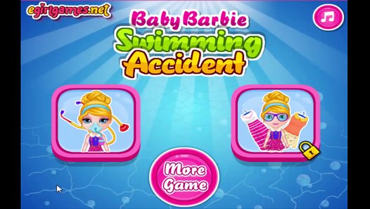 barbie swimming game