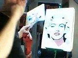 Peinture gouache sur papier canson.2011.Portrait de Marilyn Monroe.