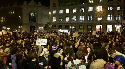 Ambiente en la marcha por el Día Internacional de la Mujer 2017