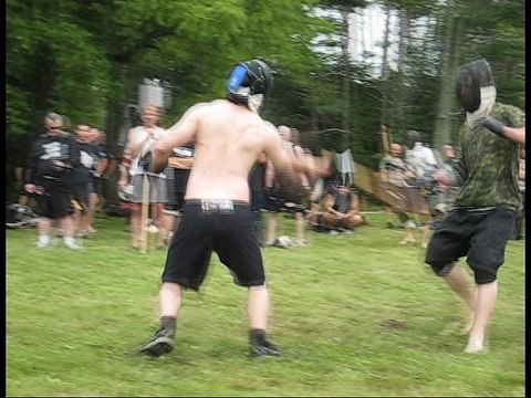 Eric vs Charles-Andre - Single Stick Sparring - Dog Brothers Training Camp - August 23 - 2009