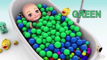 3D Baby doll bath time Play Learn colors İ - Teach colours for kids Children Toddlers Part 2