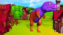 Finger Family Colors Songs W/ Dinosaur Cartoons | Funny Animal Nursery Rhymes Kids Songs