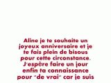 bon anniversaire Aline
