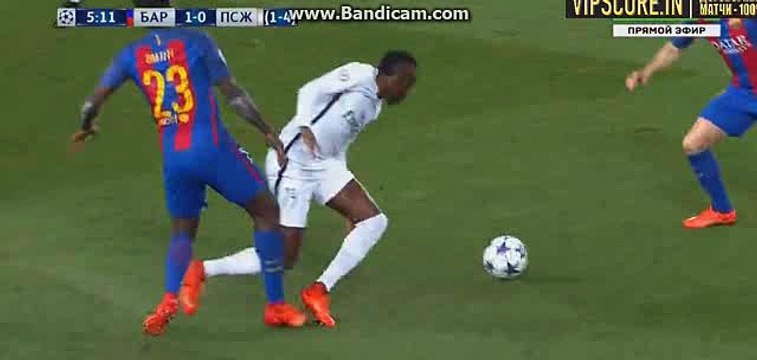 Samuel Umtiti Injured HD - FC Barcelona vs PSG - Champions League - 08/03/2017