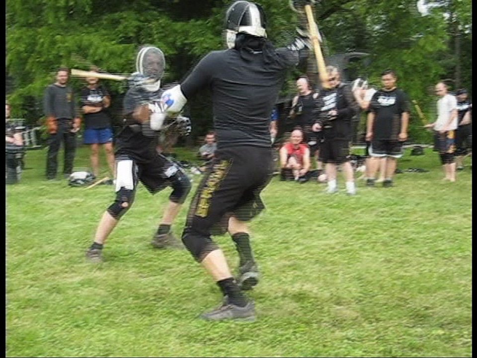 Andre vs Craig - Single Stick Sparring - Dog Brothers Training Camp - August 23 - 2009
